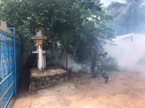 โครงการพ่นหมอกควันกำจัดยุงลายและป้องกันโรคไข้เลือดออก วันที่ 7 ประจำปีงบประมาณ 2568