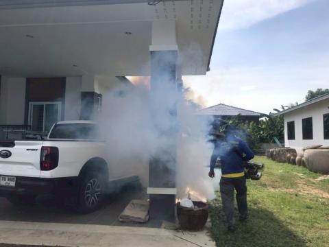 โครงการพ่นหมอกควันกำจัดยุงลายและป้องกันโรคไข้เลือดออก วันที่ 9 ประจำปีงบประมาณ 2568