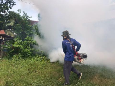 โครงการพ่นหมอกควันกำจัดยุงลายและป้องกันโรคไข้เลือดออก วันที่ 9 ประจำปีงบประมาณ 2568