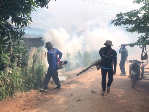 โครงการพ่นหมอกควันกำจัดยุงลายและป้องกันโรคไข้เลือดออก วันที่ 9 ประจำปีงบประมาณ 2568