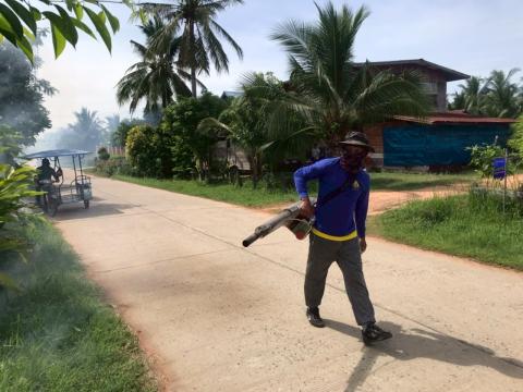 โครงการพ่นหมอกควันกำจัดยุงลายและป้องกันโรคไข้เลือดออก วันที่ 9 ประจำปีงบประมาณ 2568