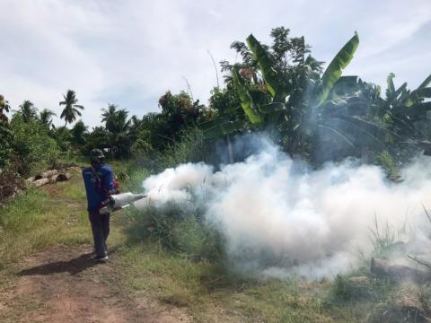 โครงการพ่นหมอกควันกำจัดยุงลายและป้องกันโรคไข้เลือดออก วันที่ 9 ประจำปีงบประมาณ 2568