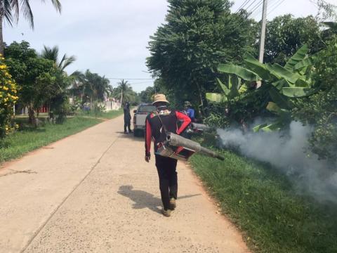 โครงการพ่นหมอกควันกำจัดยุงลายและป้องกันโรคไข้เลือดออก วันที่ 9 ประจำปีงบประมาณ 2568
