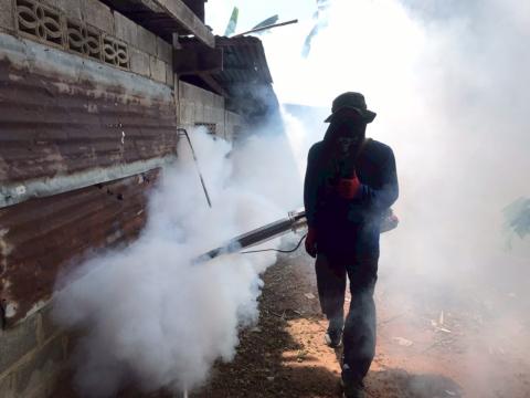 โครงการพ่นหมอกควันกำจัดยุงลายและป้องกันโรคไข้เลือดออก วันที่ 9 ประจำปีงบประมาณ 2568