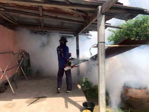 โครงการพ่นหมอกควันกำจัดยุงลายและป้องกันโรคไข้เลือดออก วันที่ 9 ประจำปีงบประมาณ 2568