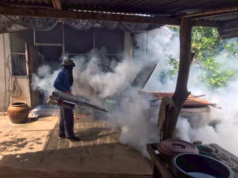 โครงการพ่นหมอกควันกำจัดยุงลายและป้องกันโรคไข้เลือดออก วันที่ 9 ประจำปีงบประมาณ 2568