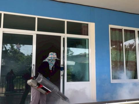 โครงการพ่นหมอกควันกำจัดยุงลายและป้องกันโรคไข้เลือดออก วันที่ 9 ประจำปีงบประมาณ 2568