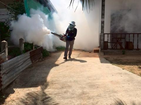 โครงการพ่นหมอกควันกำจัดยุงลายและป้องกันโรคไข้เลือดออก วันที่ 9 ประจำปีงบประมาณ 2568