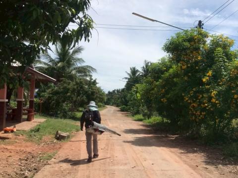 โครงการพ่นหมอกควันกำจัดยุงลายและป้องกันโรคไข้เลือดออก วันที่ 9 ประจำปีงบประมาณ 2568