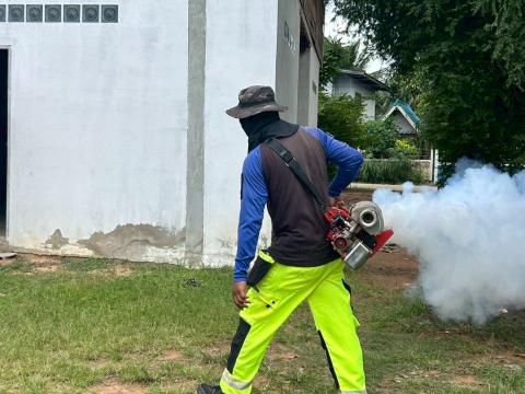 โครงการพ่นหมอกควันกำจัดยุงลายและป้องกันโรคไข้เลือดออก วันที่ 10 ประจำปีงบประมาณ 2568