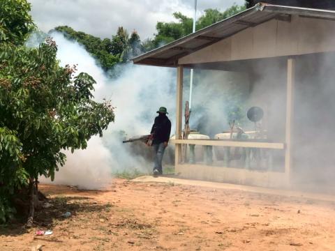 โครงการพ่นหมอกควันกำจัดยุงลายและป้องกันโรคไข้เลือดออก วันที่ 10 ประจำปีงบประมาณ 2568