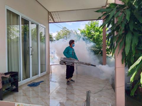 โครงการพ่นหมอกควันกำจัดยุงลายและป้องกันโรคไข้เลือดออก วันที่ 10 ประจำปีงบประมาณ 2568