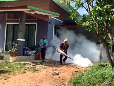 โครงการพ่นหมอกควันกำจัดยุงลายและป้องกันโรคไข้เลือดออก วันที่ 10 ประจำปีงบประมาณ 2568