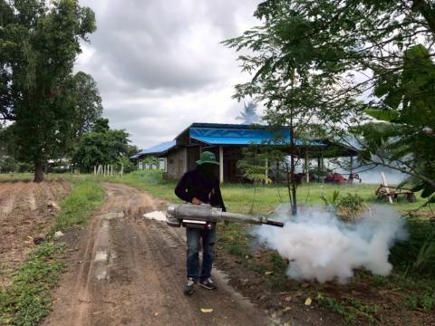 โครงการพ่นหมอกควันกำจัดยุงลายและป้องกันโรคไข้เลือดออก วันที่ 10 ประจำปีงบประมาณ 2568