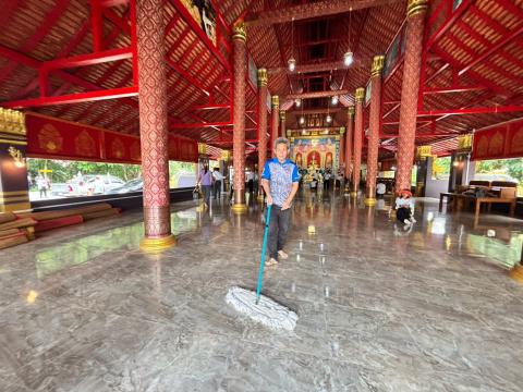 กิจกรรม "รวมพลังสร้างสัปปายะ สู่วัดด้วยวิถี 5ส" (Big Cleaning Day) ณ วัดป่าสมบูรณ์ธรรมาราม