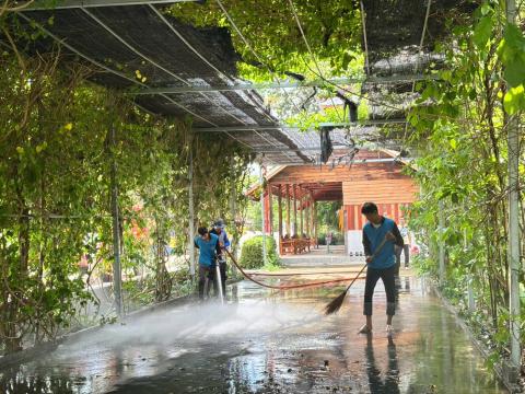 กิจกรรม "รวมพลังสร้างสัปปายะ สู่วัดด้วยวิถี 5ส" (Big Cleaning Day) ณ วัดป่าสมบูรณ์ธรรมาราม